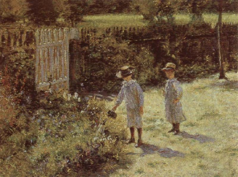 Wladyslaw Podkowinski Children in the Garden Norge oil painting art